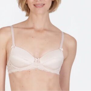 Petite Size 38AA Blush Lace Demi Bra